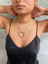 Load image into Gallery viewer, Heart of Glass Pendant Clear Quartz Sterling Silver

