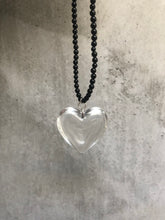 Load image into Gallery viewer, Heart of Glass Pendant Black Tourmaline Sterling Silver
