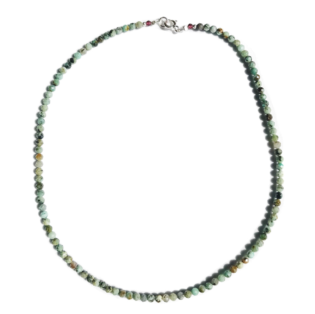 Rosalie Necklace African Turquoise Sterling Silver
